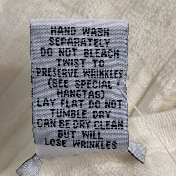 Evelyn Wool Blend Crinkle Tank in Eggshell L NWT - Picture 4 of 6